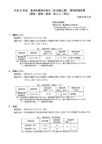 環境調査結果概要版2010年版表紙