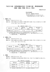 環境調査結果概要版2013年版表紙