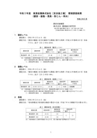 環境調査結果概要版2021年版表紙